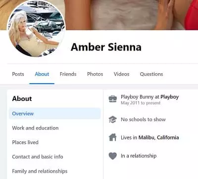 Amber Sienna is in a love relationship