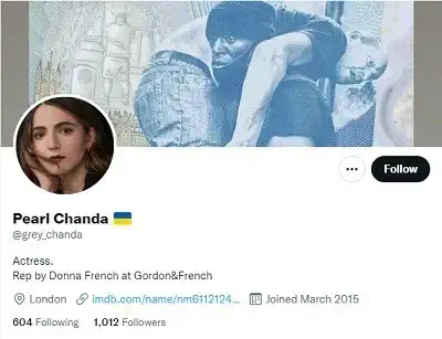 Pearl Chanda Twitter account