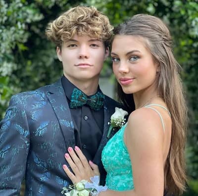 Actress Caitlin Carmichael with Best friend Connor Finnerty