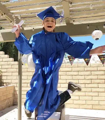 Actor Jaylin Fletcher on his graduation day