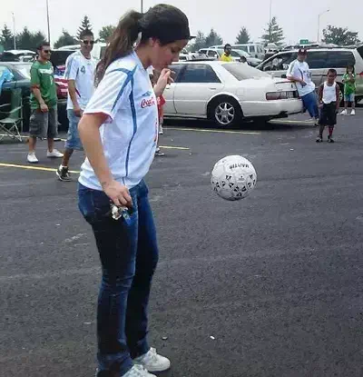 Actress Cristina Rodlo loves to play Soccer