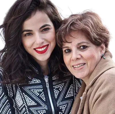 Actress Cristina Rodlo with her mother Elvira Lozano