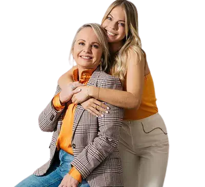Georgia May Davis with her mother Alyssa-Jane Cook on Mothers Day