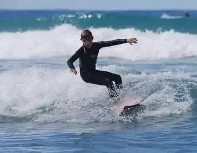 Actor Cooper Van Grootel loves surfing