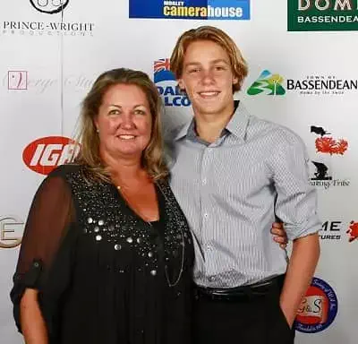Cooper Van Grootel with his mother Laura van Grootel