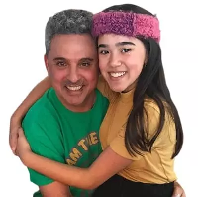 Jolie Hoang Rappaport with her father