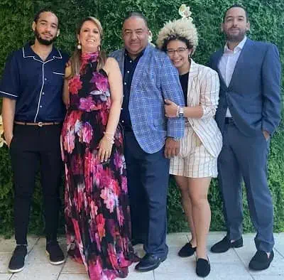 Jorge Lendeborg Jr with his family