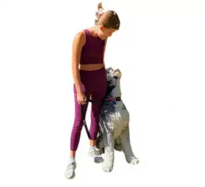 Lia McHugh with her dog