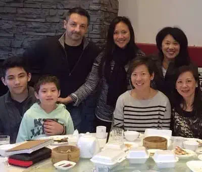 Sebastian Amoruso with his family