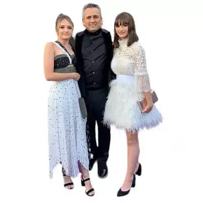 Ava Russo with father Joe Russo and sister Lia Russo