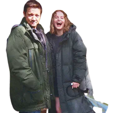 Emma Laird with Jeremy Renner
