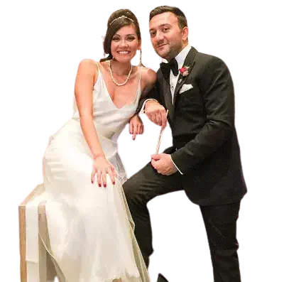 Vanessa Matsui with her husband Kourosh Keshiri