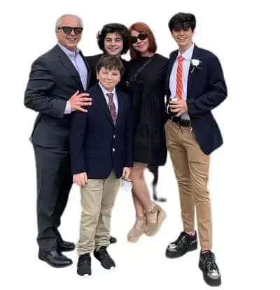 Griffin Santopietro with his family