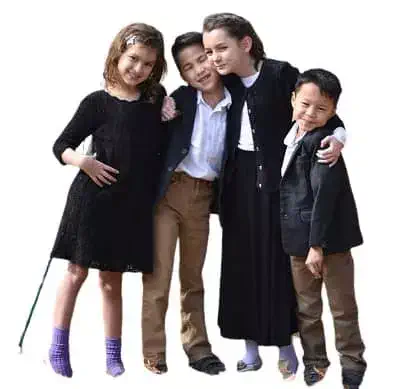 Hayden Zaller with his siblings