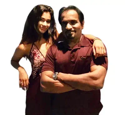Isha Punja with her father