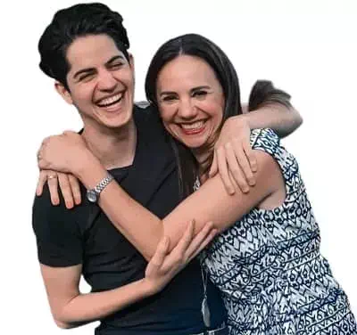 Ralf Morales with his mother