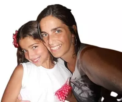 Abril Di Yorio with her mother