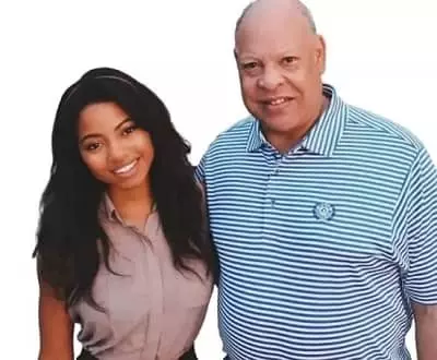 Camille Hyde with father