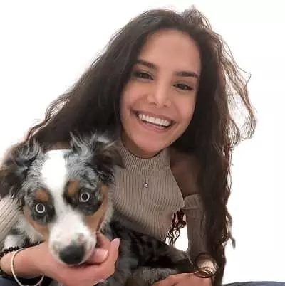 Pegah Ghafoori with her dog
