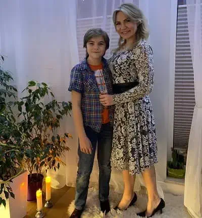 Eryk Pratsko with his mother Olga Pratsko