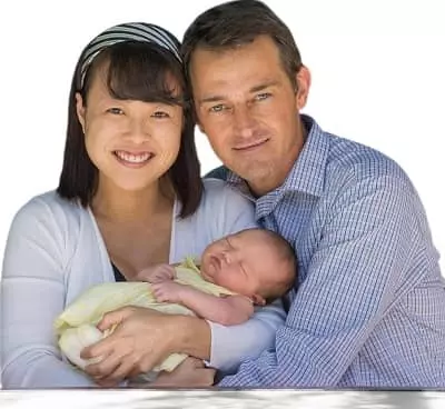 Grace Jenkins with her mother Pauline Yasuda and father Terence Jenkins