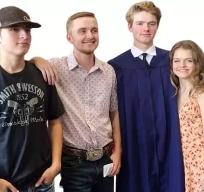 Kylie Rogers with her brothers Robbie Rogers, Josh Rogers, Weston Rogers