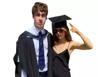 Ruby Hartley with her brother Will Hartley