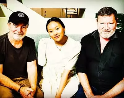 Yerin Ha with Mark Morrissey and Michael Montgomery