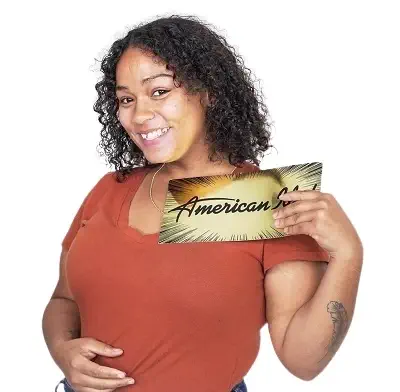 American Idol Contestant Lady K with Golden Ticket