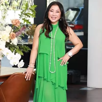 Monika Tu in Green Dress