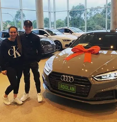 Robbie Dolan with his Partner Christine Duffy and Brand new car