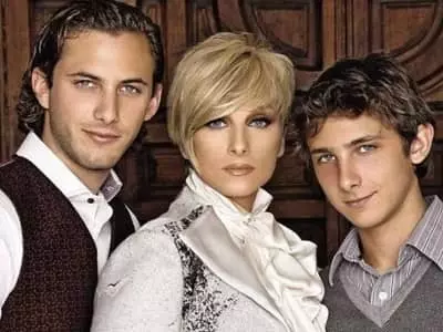 Sebastian Zurita with his father mother Christian Bach and brother Emiliano Zurita