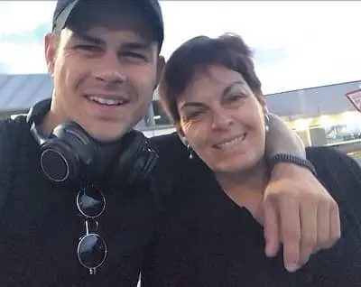 Chriddy Black with his mother Nicky Black
