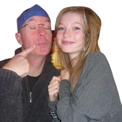 Hannah Dodd with her father Graham Dodd