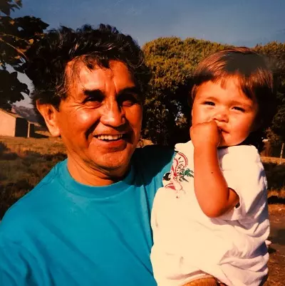 Daniella Pineda childhood photo with her grandfather