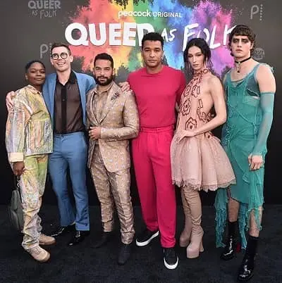 Devin Way with Queer As Folk cast