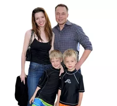 Elon Musk with Talulah Riley Griffin Musk and Xavier Alexander Musk