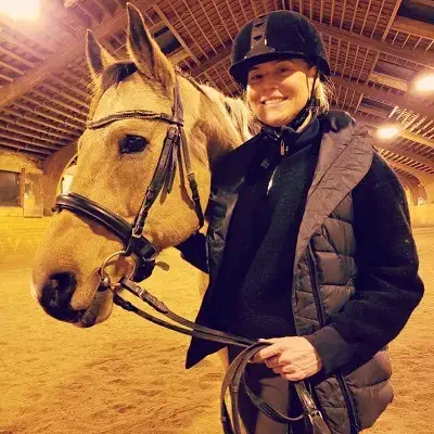 Kristin Booth loves horse riding