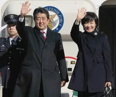 Akie Abe with Shinzo Abe during their America Visit