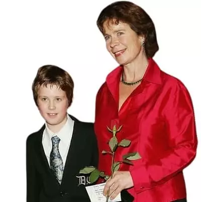 Angus Imrie with his mother