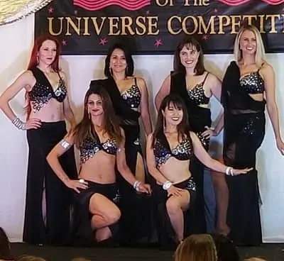 Brittany Hoopes during a college belly dance competition