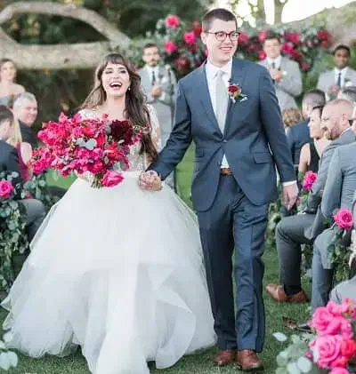 Brittany Hoopes with her husband Stephen on her wedding day