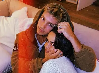 Franco Masini with his girlfriend Juana Farrell