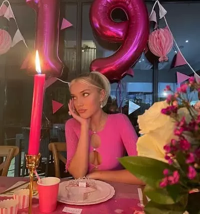 Mimi Slinger celebrating her 19th birthday