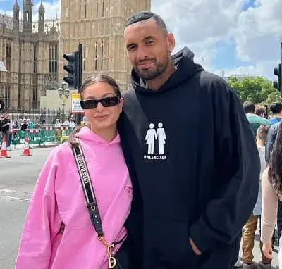 Nick Kyrgios with his Girlfriend Costeen Hatzi