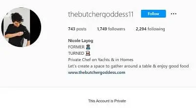 Nicole Layog Instagram account