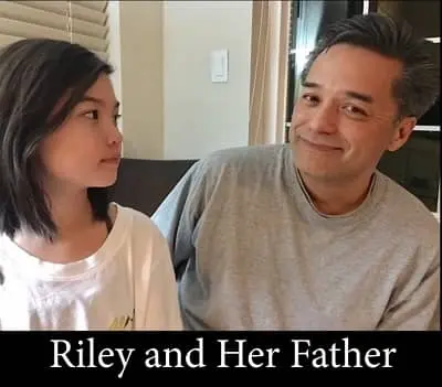 Riley Lai Nelet with her father