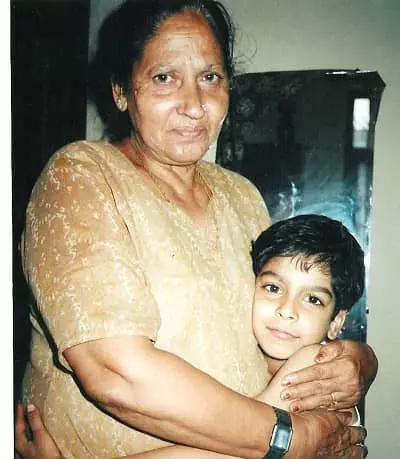 Rohain Arora with his grandmother