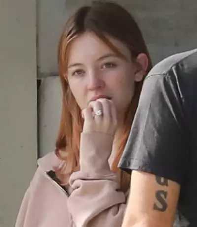 Sydney Sweeney wearing her engagement ring