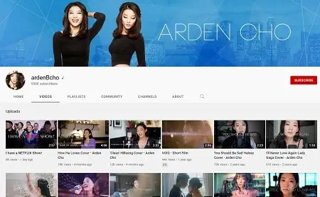 Arden Cho Youtube